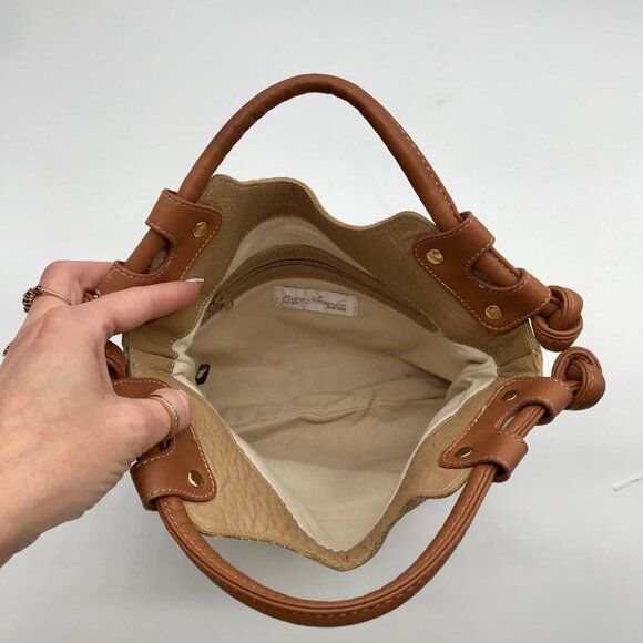 Pietro Alessandro Tan and Beige Leather Shoulder Bag - Picture 10 of 10